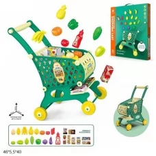 Игровая тележка супермаркета BabyToys W061A с продуктами