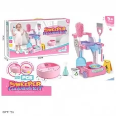 Игрушечный пылесос на батарейках BabyToys 398-9 с тележкой Игрушечный пылесос на батарейках BabyToys 398-9 с тележкой