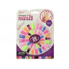Набор для маникюра накладные ногти Glamour Nails C3287, 36 шт, декор