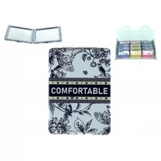Дзеркало кишенькове прямокутне складане Comfortable ZT185-2616A, 6×8,6 см, двостороннє, мікс видів Дзеркало кишенькове прямокутне складане Comfortable ZT185-2616A, 6×8,6 см, двостороннє, мікс видів