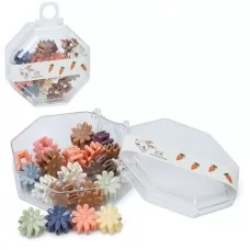 Набор заколок для девочек BabyToys A0345, 12 штук в пенале, микс цветов