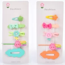 Заколки для волос девочкам BabyToys JD2615, набор 5 штук, 2 цвета