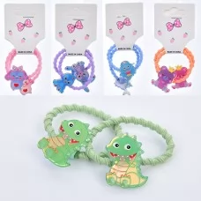 Резинки для волос с фигурками для девочек BabyToys JD2620, набор 2 шт
