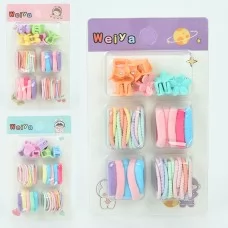Набор резинок и заколок для волос девочкам BabyToys YG0157, 12 шт