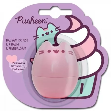 Бальзам для губ 3D з ароматом полуниці ТМ "Pusheen", 6 г Бальзам для губ 3D з ароматом полуниці ТМ "Pusheen", 6 г