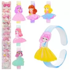 Детские браслеты для девочек BabyToys FG240408018A 4,5 см, набор 10 шт Детские браслеты для девочек BabyToys FG240408018A 4,5 см, набор 10 шт