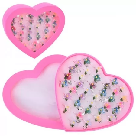 Дитяче кільце BabyToys A0356 квітка і серце, метал, 36 шт