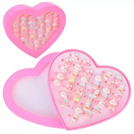 Дитяче кільце BabyToys A0396 у формі серця, пластик, набір 36 шт
