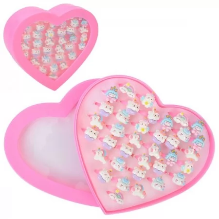 Детское кольцо BabyToys A0397 единорог и радуга пластик микс