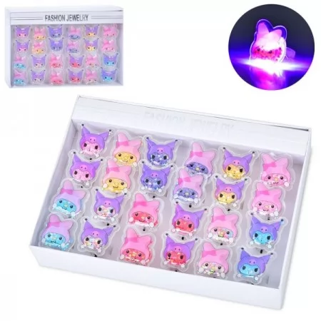 Детское кольцо BabyToys FG240408009A со светом, микс 24 вида