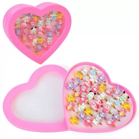 Детские кольца пластиковые BabyToys YG0092, набор 36 шт, микс