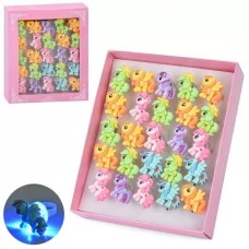 Детское кольцо-игрушка BabyToys YG0203 пони со светом, микс 25 шт
