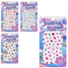 Наклейки на ногти детские BabyToys FG22120776B-1, 12 штук 4 вида