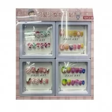 Набор детской косметики BabyToys ногти-наклейки 12шт 4 вида