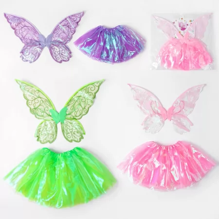 Крила C 78758 3 види, спідниця, крила розмах 66 см , в пакеті, ВИДАЄТЬСЯ МІКС