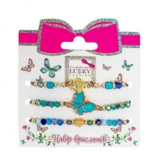 Набір Lukky Fashion з 3 браслетів з блакитними метеликами Набір Lukky Fashion з 3 браслетів з блакитними метеликами Набір Lukky Fashion з 3 браслетів з блакитними метеликами Набір Lukky Fashion з 3 браслетів з блакитними метеликами