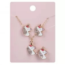Детские кольца и серьги BabyToys A8577 единорог разные цвета 12 шт