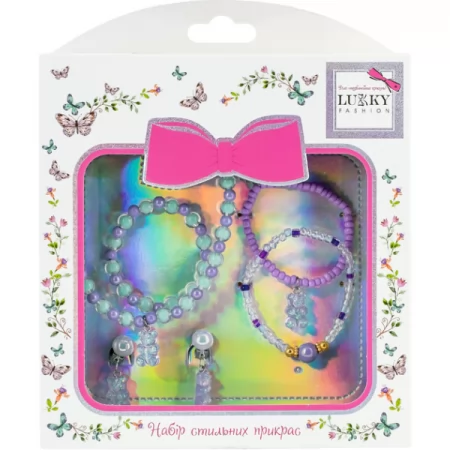 Набір з глазурованих бус Lukky Fashion : намисто, 3 браслети та кліпси для вушок Gummy Bears