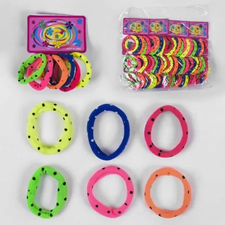Резинки для волосся BabyToys 72 штуки різні кольори
