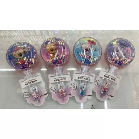 Расческа для девочек BabyToys C 73123 пластиковая 4 вида