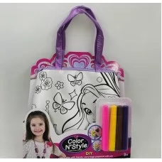 Сумка-раскраска для девочек BabyToys 613-1 разноцветная