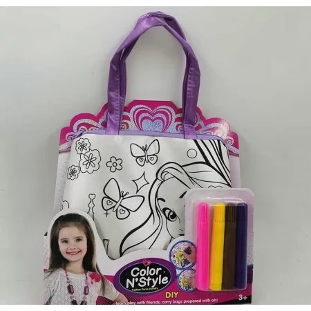 Сумка-раскраска для девочек BabyToys 613-1 разноцветная