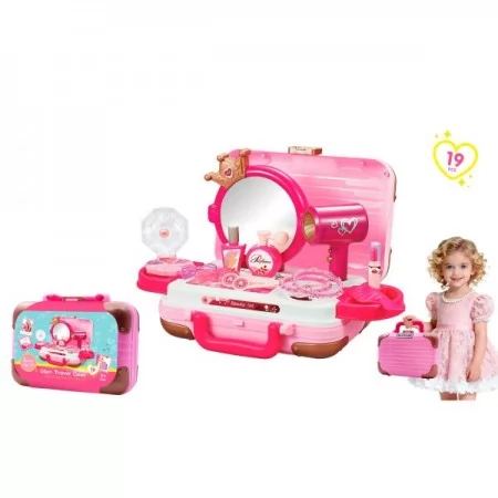 Туалетный столик трюмо BabyToys 16929 с зеркалом и феном для девочек