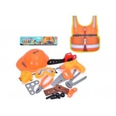 Набор игрушечных инструментов игровой 333G-2, 42 см, с жилетом и каской, BabyToys