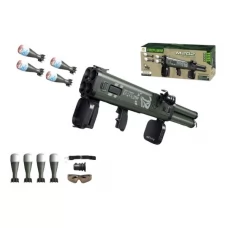 Автомат M628 65см, стріляє кулями/гранатами 4шт(10см, пластик+поролон), світло, окуляри, бат(табл), в коробці, 54-23,5-14,5см