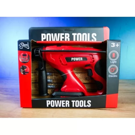 Дитячий дриль BabyToys T 1805 зі звуком і світлом, 3 насадки
