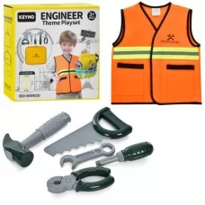 Набор инструментов BabyToys KN642 строитель с жилетом, 5 шт