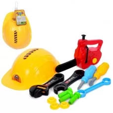 Детский набор инструментов BabyToys 958-3 с каской и пилой