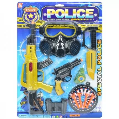 Полицейский набор BabyToys 21-5 с автоматом 40см, 6 предметов