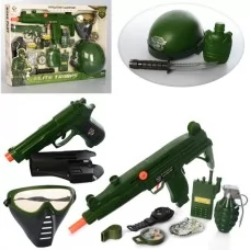 Военный набор для мальчика BabyToys M015A с автоматом и звуком Военный набор для мальчика BabyToys M015A с автоматом и звуком