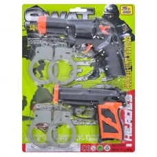 Игрушечный пистолет полицейский BabyToys 137B-16 с наручниками, пластик Игрушечный пистолет полицейский BabyToys 137B-16 с наручниками, пластик