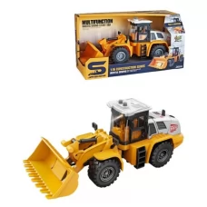 Строительная техника JS129-1 бульдозер, 31см, 1:16, инерция, звук, свет, подвижные детали, резиновые колеса, на бат-ке(табл), в коробке, 32,5-17-14,5см