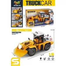 Строительная техника JS129A-1 инерция, бульдозер, 29,5см, 1:16, звук, свет, подвижные детали, резиновые колеса, на бат-ке(табл), в коробке, 33-17-14,5см