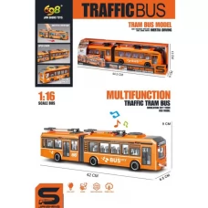 Троллейбус JS163B 40см, 1:16, инерция, звук, свет, открывается дверь, на бат-ке(табл), в коробке, 44-12,5-8,5см