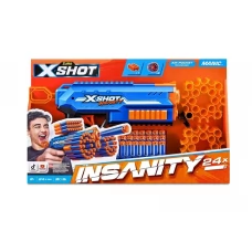 Быстрострельный игрушечный бластер X-SHOT Insanity-Manic 24 патронов Zuru 36603R