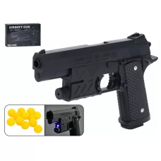 Игрушечный пистолет с пластиковыми пульками светом и лазером, 24,5 см 730B