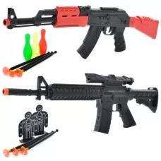 Детский игрушечный автомат BabyToys 233-11-12, 47 см, с мишенью и пулями-присосками