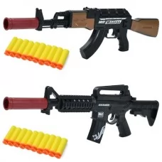 Игрушечный автомат B3-4 с мягкими пулями-присосками, 28 см, 10 пуль Игрушечный автомат B3-4 с мягкими пулями-присосками, 28 см, 10 пуль