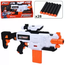 Автомат BIG508 57,5см, м'які кулі 24шт, прицел, на бат-ці, в кор-ці