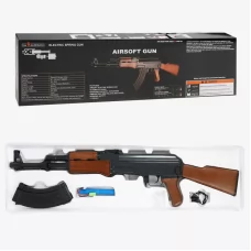Автомат CM 47 /25019 масштаб 1: 1, довжина 86 см, автоматичний принцип, акум.7,4 V, USB, алюмінієвий ствол, кульки 6 мм, знімний магазин, у коробці