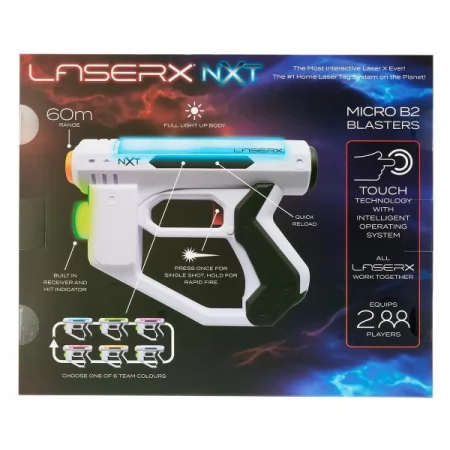 Набір для лазерних боїв – LASER X NXT MICRO ДЛЯ ДВОХ ГРАВЦІВ Набір для лазерних боїв – LASER X NXT MICRO ДЛЯ ДВОХ ГРАВЦІВ