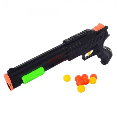 Игрушечный пистолет BabyToys 336-2 набор с мишенью и шариками, 33 см Игрушечный пистолет BabyToys 336-2 набор с мишенью и шариками, 33 см