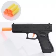 Игрушечный пистолет BabyToys 781-1 с мягкими пулями-присосками 5 шт Игрушечный пистолет BabyToys 781-1 с мягкими пулями-присосками 5 шт