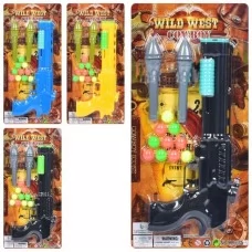 Іграшковий пістолет BabyToys YX668A-3-4, 24 см, з кульками 10 шт, 4 кольори