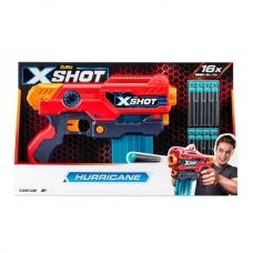 Скорострельный бластер X-Shot Red Excel Hurricane 16 мягких патронов 36440R 