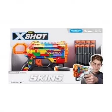 Скорострельный бластер X-Shot Skins Menace Striper 8 патронов 36515N 